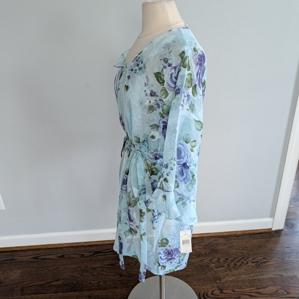NEW Women's Vintage Secret Treasures Tank And Robe Silky Set Large - Picture 2 of 10
